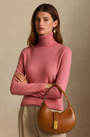 Léa | Pull à col roulé en cachemire