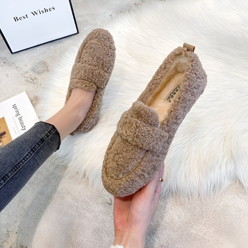 Charlotte | Loafers chauds et confortables en laine de mouton