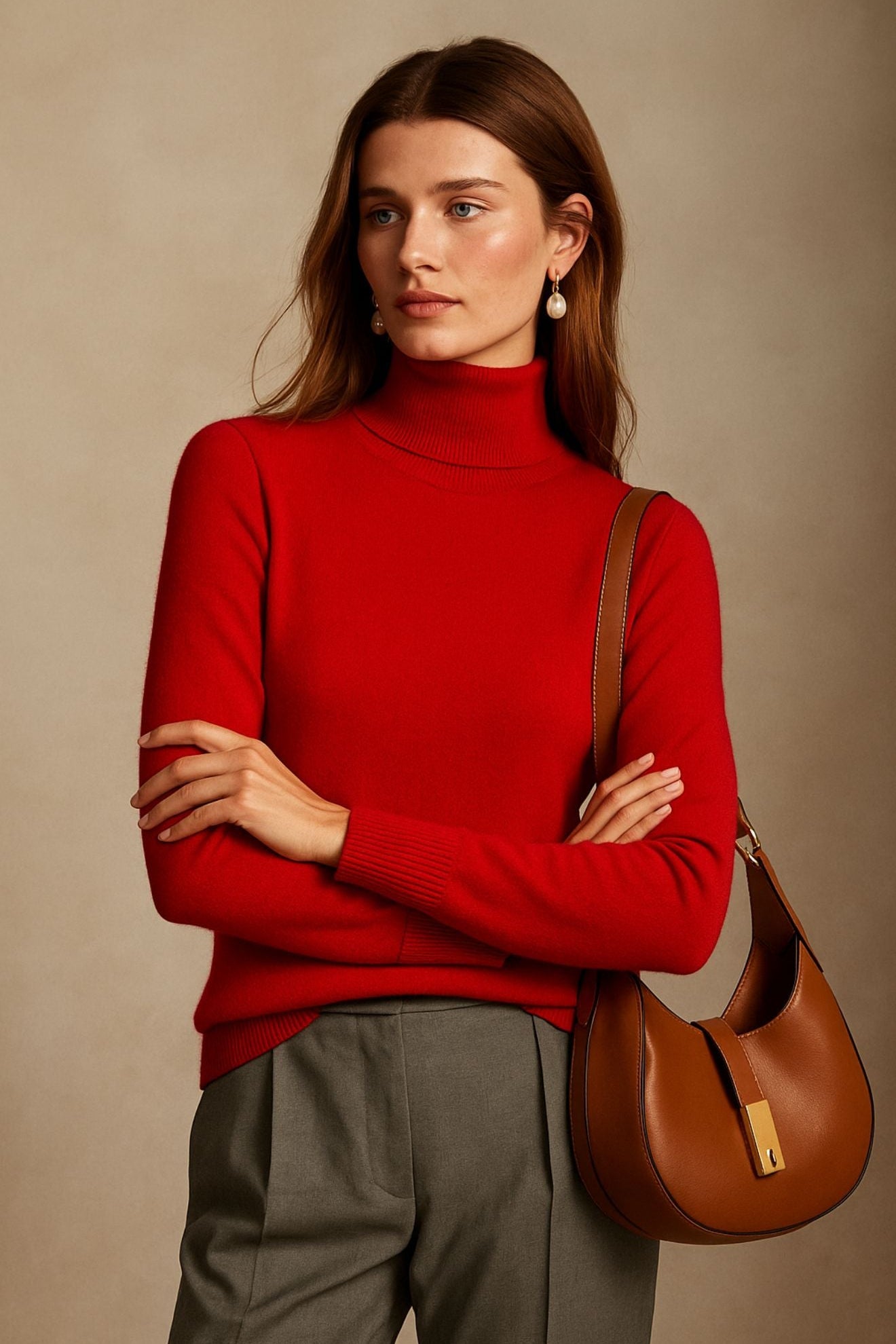 Léa | Pull à col roulé en cachemire