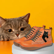 Tilly | Bottines en Cuir pour Amoureux des Chats