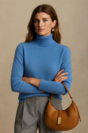 Léa | Pull à col roulé en cachemire