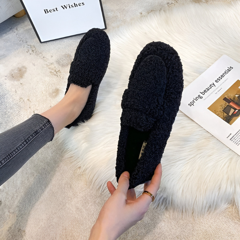 Charlotte | Loafers chauds et confortables en laine de mouton