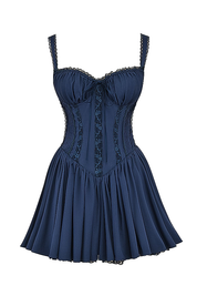 Corsivana | Lace-Up Mini Dress