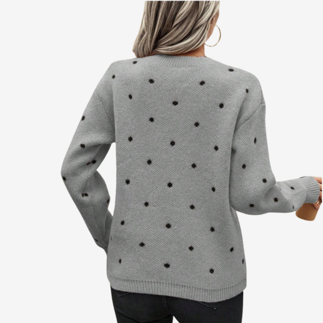 Aveline™ Pull à Pois Élégant