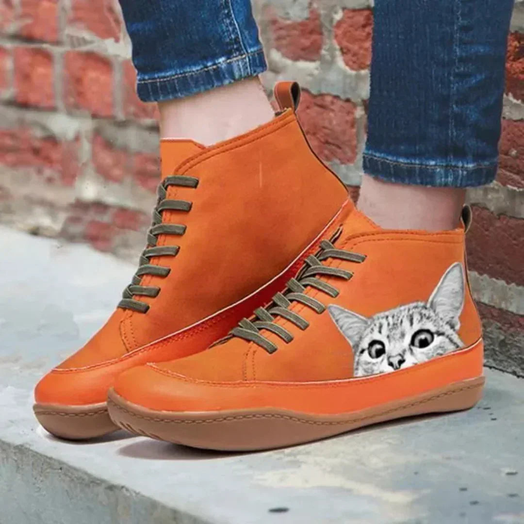 Fenna | Bottes en cuir pour les amoureux des chats