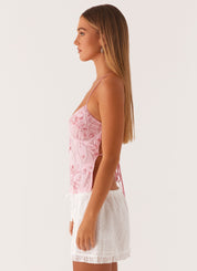 Sequin Cami | Fuchsia Top