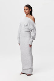Serena Knit | Off-Shoulder Maxi Dress