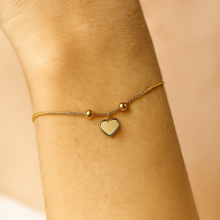 Golden Heart Whisper Bracelet