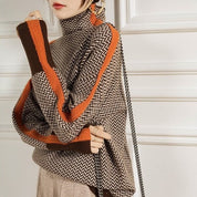 Charlotte | Pull à col roulé avec rayures contrastantes audacieuses