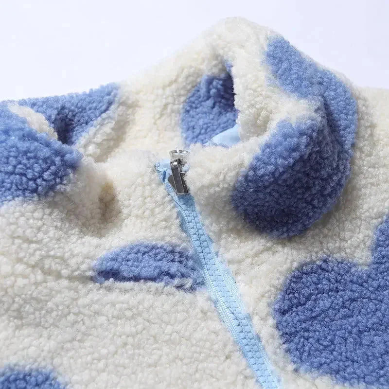 Camille – Veste réversible à cœurs