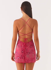 Sequin Cami | Magenta Mini Dress