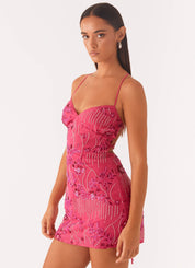 Sequin Cami | Magenta Mini Dress