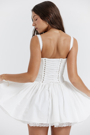 Corsivana | Lace-Up Mini Dress