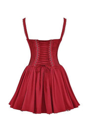 Corsivana | Lace-Up Mini Dress