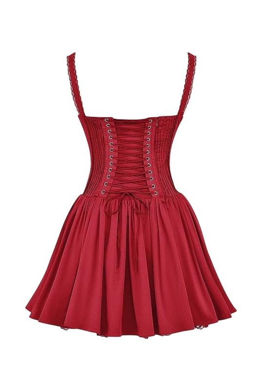 Corsivana | Lace-Up Mini Dress