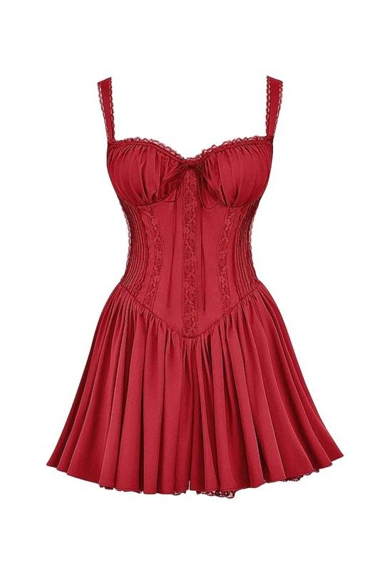 Corsivana | Lace-Up Mini Dress