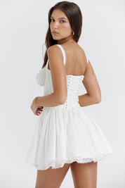 Corsivana | Lace-Up Mini Dress