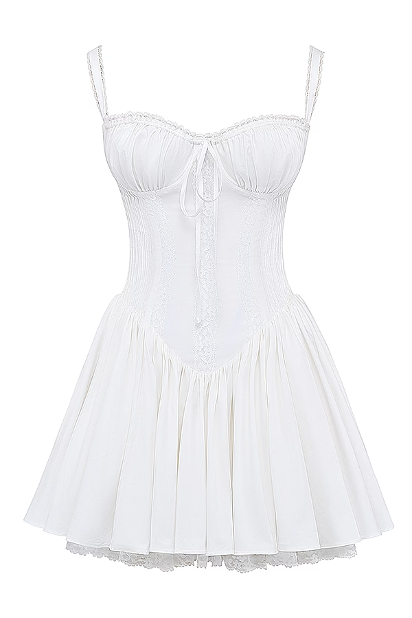 Corsivana | Lace-Up Mini Dress