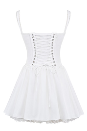 Corsivana | Lace-Up Mini Dress