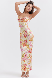 Violana | Satin Midi Dress